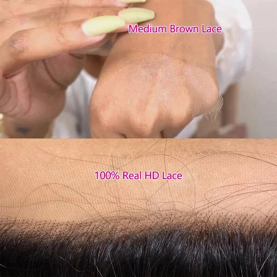 Straight Hair 13x4 SKINLIKE HD Lace Frontal Melt Skins Pre plucked Human Hair Natural Hair Line 7x7 Lace Closure With Baby Hair