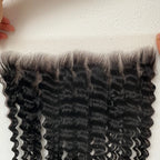 Deep Wave 13x6 Invisible HD Lace Frontal 4×4 HD Lace Closure Melt Skins Pre Plucked Ear to Ear Brazilian Human Hair For Women
