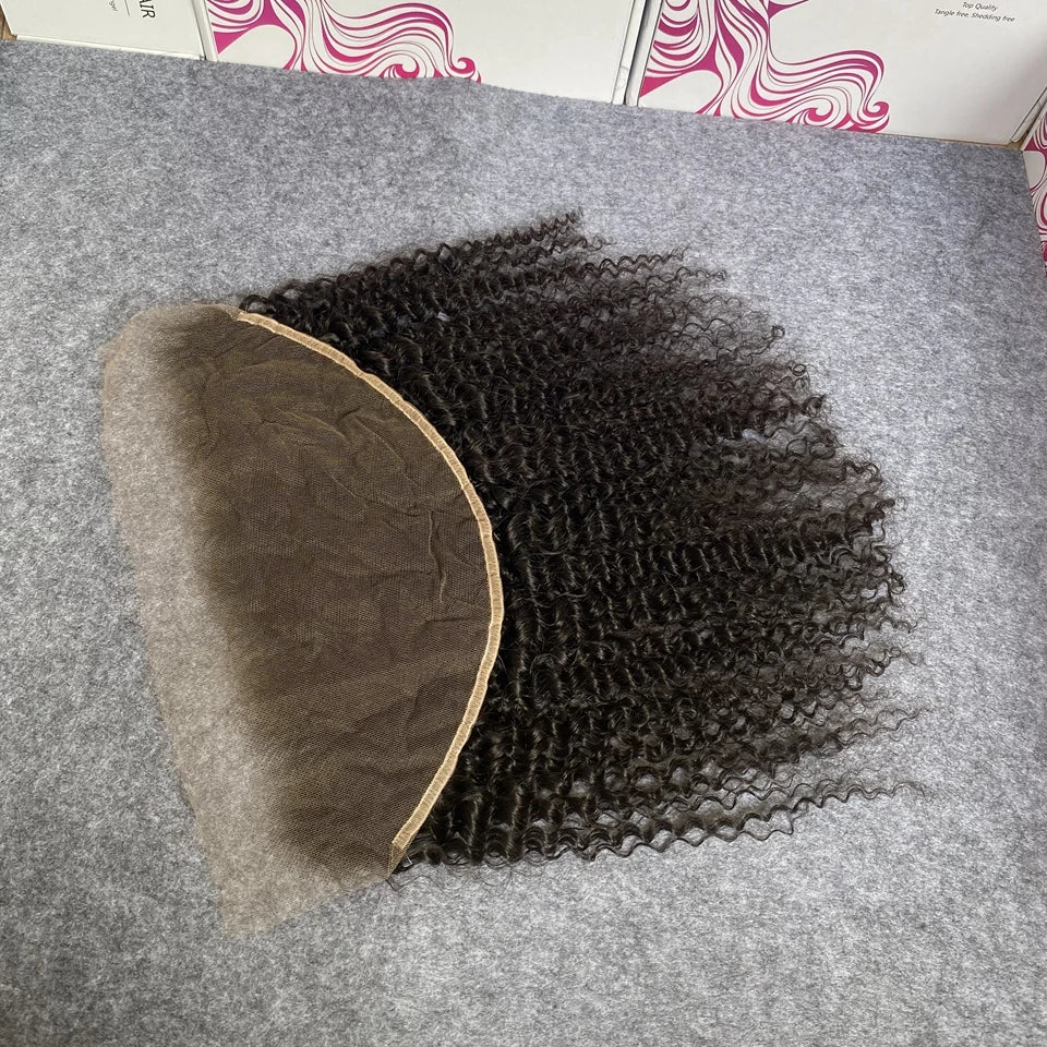 Curly Real Invisible HD Lace 13x6 9x6 Melt Skins Pre Plucked Lace Closure 100% Virgin Human Raw Hair 13x4 7x7 HD Lace Frontal