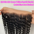Deep Wave 13x6 Invisible HD Lace Frontal 4×4 HD Lace Closure Melt Skins Pre Plucked Ear to Ear Brazilian Human Hair For Women