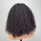 4C Kinky Edges Mongolian Afro Kinky Curly Wig 13x6 HD Lace Frontal Human Hair Wigs Human Hair Curly 5x5 HD Lace Closure Wig
