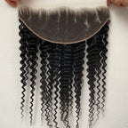 Deep Wave 13x6 Invisible HD Lace Frontal 4×4 HD Lace Closure Melt Skins Pre Plucked Ear to Ear Brazilian Human Hair For Women