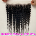 Deep Wave 13x6 HD Lace Frontal Melt Skins 5x5 6x6 7x7 HD Closure Invisiable HD Lace Closure 100% Human Hair Pre Plucked Hairline