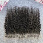 HD Full Lace Frontal Only Curly Edges Baby Hair Deep Curly 13x6 Invisiable Melt Skins PrePlucked 7x7 HD Lace Closure Human Hair