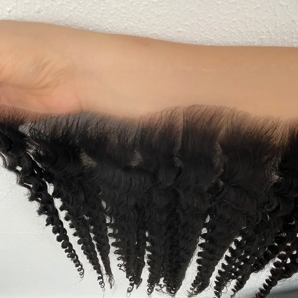Deep Wave 13x6 HD Lace Frontal Melt Skins 5x5 6x6 7x7 HD Closure Invisiable HD Lace Closure 100% Human Hair Pre Plucked Hairline