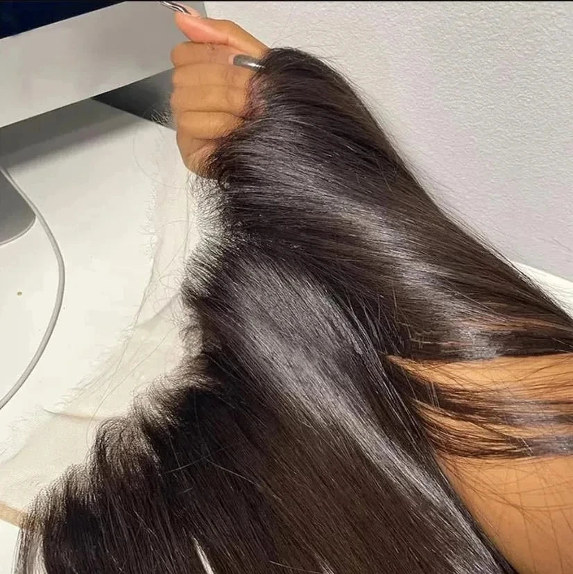 Straight Hair 13x4 SKINLIKE HD Lace Frontal Melt Skins Pre plucked Human Hair Natural Hair Line 7x7 Lace Closure With Baby Hair