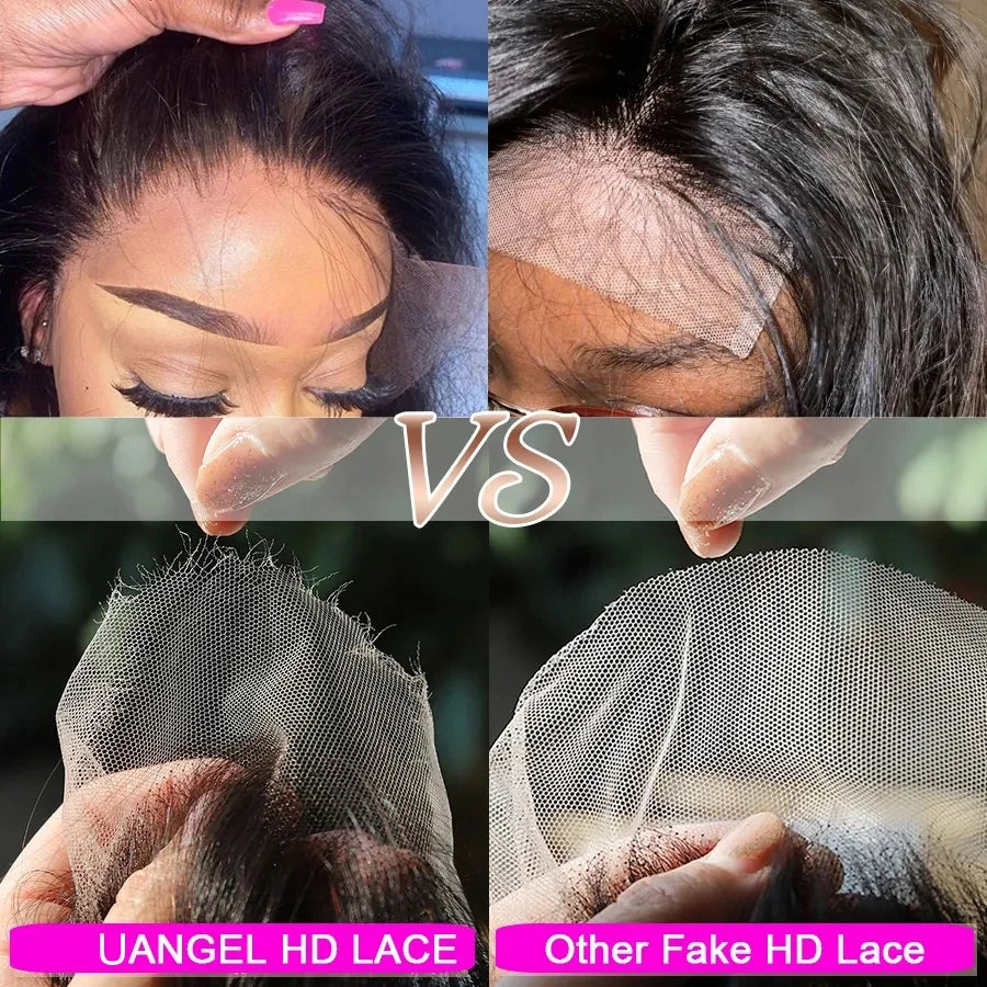 4C Kinky Edges Hairline Curly Baby Hair Invisible HD Lace 13X6 Kinky Straight Lace Frontal Wig Human Hair Yaki Straight Lace Wig