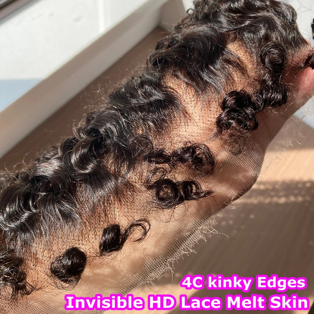 SKINLIKE HD 5x5 6X6 Lace Closure Only Melt Skin Kinky Curly Hair With 4c Kinky Hairline Invisible 13x4 13x6 HD Lace Frontal Only