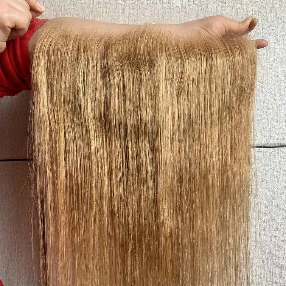 #27 Honey Blonde 13x6 Invisible HD Lace Frontal Bone Straight 6x6 HD Lace Melt Skin Human Hair 100% HD Lace With Small Knots