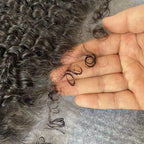 Deep Curly c13x6 Invisiable HD Full Lace Frontal Only Curly Edges Baby Human Hair Melt Skins PrePlucked 7x7 HD Lace Closure