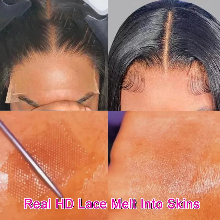 13x4 13x6 HD Lace Frontal Only Melt Skins #27 Honey Blonde Brazilian Remy Straight Human Hair 5x5 6x6 HD Lace Closure PrePlucked