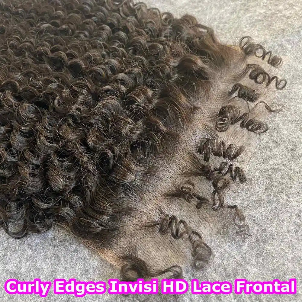 Invisible HD Lace Melt 4c Kinky Edges Afro Kinky Curly 6x6 HD Lace Closure Only Remy Human Hair Afro Kinky Curly 7x7 HD Closure