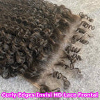 Invisible HD Lace Melt 4c Kinky Edges Afro Kinky Curly 6x6 HD Lace Closure Only Remy Human Hair Afro Kinky Curly 7x7 HD Closure