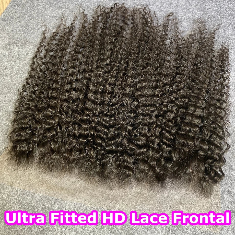 Curly Real Invisible HD Lace 13x6 9x6 Melt Skins Pre Plucked Lace Closure 100% Virgin Human Raw Hair 13x4 7x7 HD Lace Frontal
