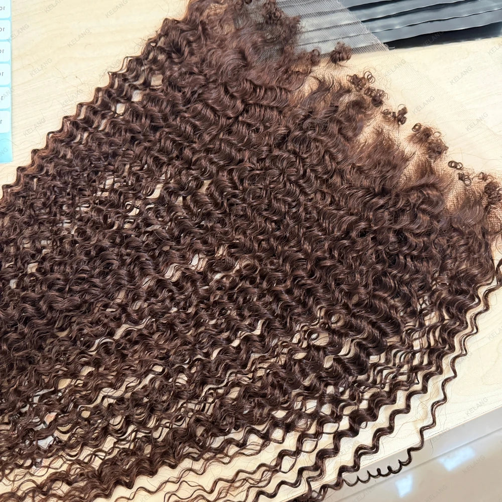 #4 Chocolate Brown SKINLIKE HD Lace Closure Only Melt Skin Kinky Curly Hair 4c Kinky Hairline Invisible 13x6 HD Lace Fronta Only