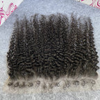 HD Full Lace Frontal Only Curly Edges Baby Hair Deep Curly 13x6 Invisiable Melt Skins PrePlucked 7x7 HD Lace Closure Human Hair
