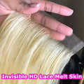Invisible Real HD Lace 613 Blonde 13x6 Lace Frontal Straight 7x7 5x5 Lace Closure Baby Hair Pre Everything Brazilian Remy Hair