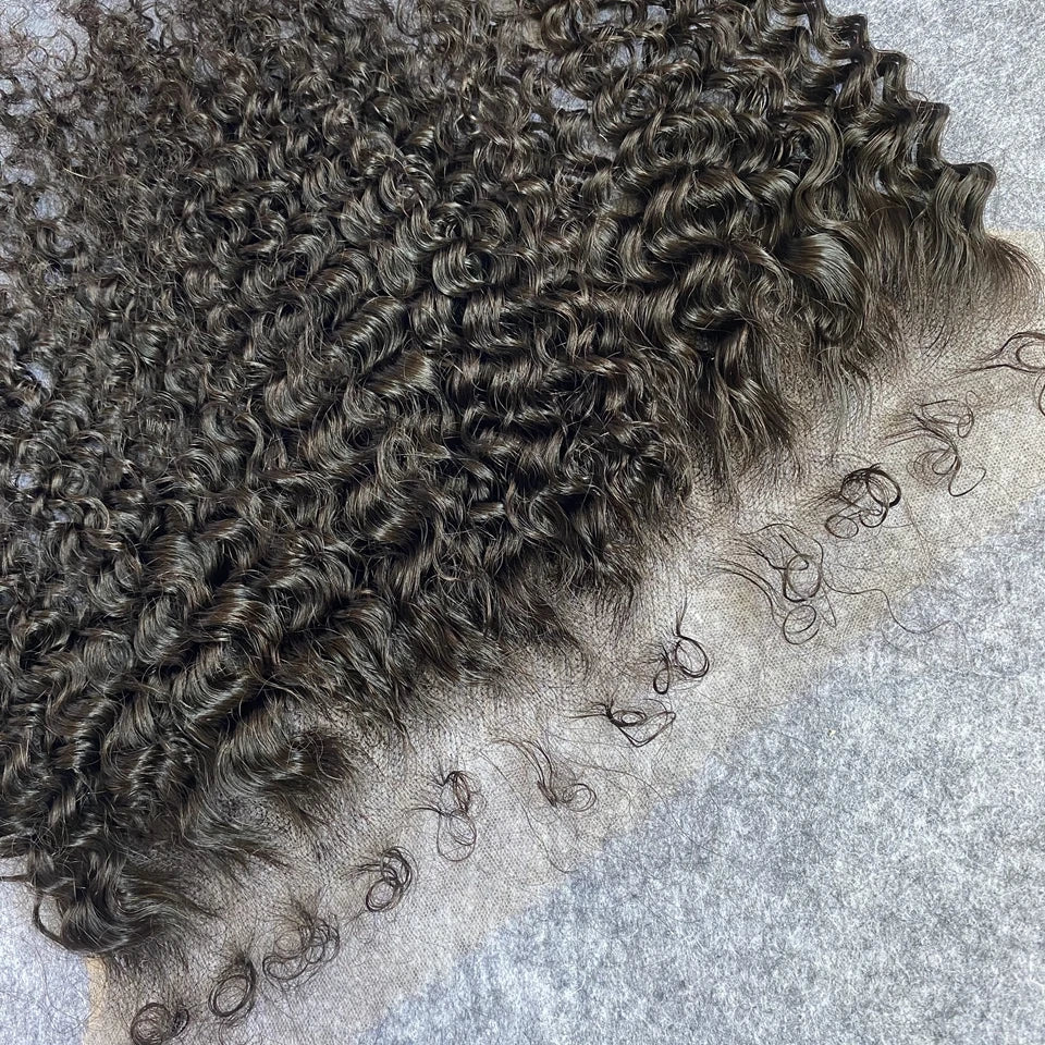 Invisible HD Lace 4c Kinky Hairline SKINLIKE Melt Skin 5x5 6X6 Closure Only Deep Curly Hair 13x4 13x6 HD Lace Fronta Only