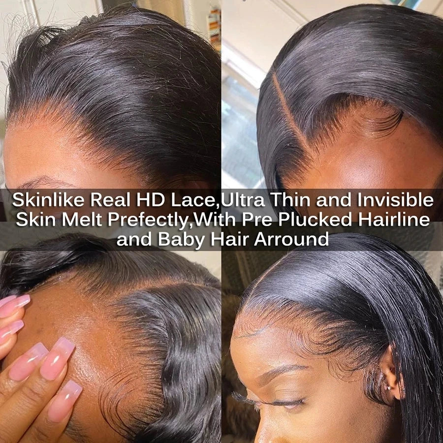 SKINLIKE HD 5x5 6X6 Lace Closure Only Melt Skin Kinky Curly Hair With 4c Kinky Hairline Invisible 13x4 13x6 HD Lace Frontal Only
