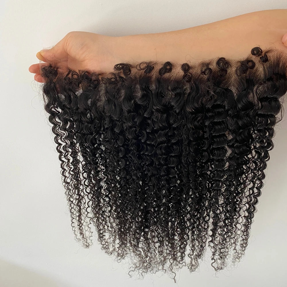 SKINLIKE Invisible HD 5x5 6X6 Lace Closure Only Melt Skin Kinky Curly Hair With 4c Kinky Hairline 13x4 13x6 HD Lace Fronta Only