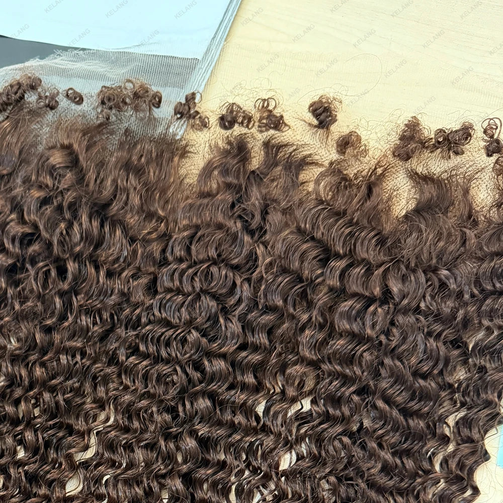 #4 Chocolate Brown SKINLIKE HD Lace Closure Only Melt Skin Kinky Curly Hair 4c Kinky Hairline Invisible 13x6 HD Lace Fronta Only