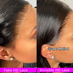 Deep Wave 13x6 Invisible HD Lace Frontal 4×4 HD Lace Closure Melt Skins Pre Plucked Ear to Ear Brazilian Human Hair For Women